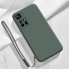 Custodia Silicone Ultra Sottile Morbida 360 Gradi Cover YK1 per Xiaomi Redmi 10 (2022) Verde Notte