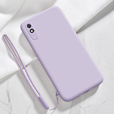 Custodia Silicone Ultra Sottile Morbida 360 Gradi Cover YK1 per Xiaomi Redmi 9A Lavanda