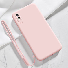 Custodia Silicone Ultra Sottile Morbida 360 Gradi Cover YK1 per Xiaomi Redmi 9A Rosa