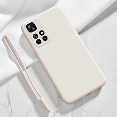 Custodia Silicone Ultra Sottile Morbida 360 Gradi Cover YK1 per Xiaomi Redmi Note 11 4G (2021) Bianco