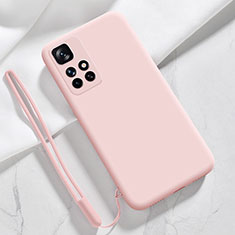 Custodia Silicone Ultra Sottile Morbida 360 Gradi Cover YK1 per Xiaomi Redmi Note 11 4G (2021) Oro Rosa