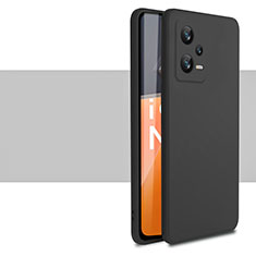 Custodia Silicone Ultra Sottile Morbida 360 Gradi Cover YK1 per Xiaomi Redmi Note 12 5G Nero