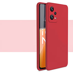 Custodia Silicone Ultra Sottile Morbida 360 Gradi Cover YK1 per Xiaomi Redmi Note 12 5G Rosso