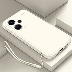 Custodia Silicone Ultra Sottile Morbida 360 Gradi Cover YK1 per Xiaomi Redmi Note 13 Pro+ Plus 5G Bianco
