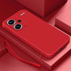 Custodia Silicone Ultra Sottile Morbida 360 Gradi Cover YK1 per Xiaomi Redmi Note 13 Pro+ Plus 5G Rosso
