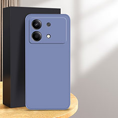 Custodia Silicone Ultra Sottile Morbida 360 Gradi Cover YK1 per Xiaomi Redmi Note 13R Pro 5G Grigio Lavanda