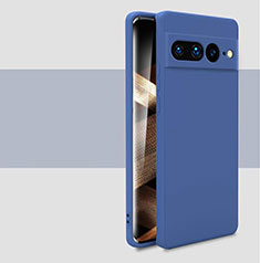 Custodia Silicone Ultra Sottile Morbida 360 Gradi Cover YK2 per Google Pixel 7 Pro 5G Blu