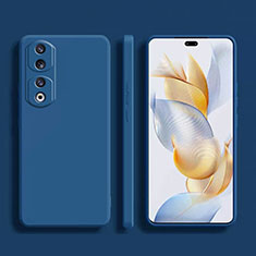 Custodia Silicone Ultra Sottile Morbida 360 Gradi Cover YK2 per Huawei Honor 90 Pro 5G Blu