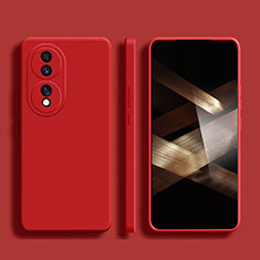 Custodia Silicone Ultra Sottile Morbida 360 Gradi Cover YK2 per Huawei Honor X7b Rosso