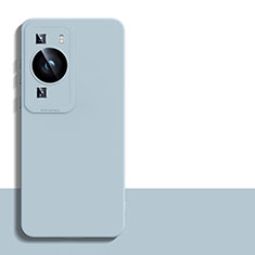 Custodia Silicone Ultra Sottile Morbida 360 Gradi Cover YK2 per Huawei P60 Azzurro