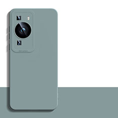 Custodia Silicone Ultra Sottile Morbida 360 Gradi Cover YK2 per Huawei P60 Grigio Lavanda