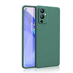 Custodia Silicone Ultra Sottile Morbida 360 Gradi Cover YK2 per OnePlus 9 5G Verde Notte