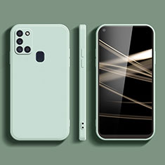 Custodia Silicone Ultra Sottile Morbida 360 Gradi Cover YK2 per Samsung Galaxy A21s Verde Pastello