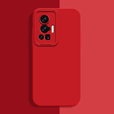 Custodia Silicone Ultra Sottile Morbida 360 Gradi Cover YK2 per Vivo X70 Pro 5G Rosso