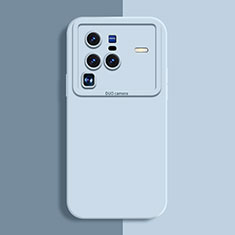 Custodia Silicone Ultra Sottile Morbida 360 Gradi Cover YK2 per Vivo X80 Pro 5G Azzurro