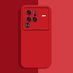 Custodia Silicone Ultra Sottile Morbida 360 Gradi Cover YK2 per Vivo X80 Pro 5G Rosso