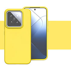 Custodia Silicone Ultra Sottile Morbida 360 Gradi Cover YK2 per Xiaomi Mi 14 5G Giallo
