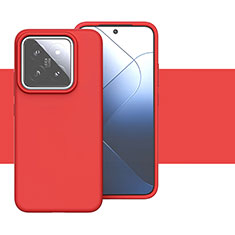 Custodia Silicone Ultra Sottile Morbida 360 Gradi Cover YK2 per Xiaomi Mi 14 5G Rosso