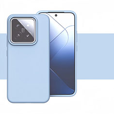 Custodia Silicone Ultra Sottile Morbida 360 Gradi Cover YK2 per Xiaomi Mi 14 Pro 5G Azzurro