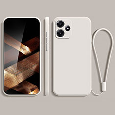 Custodia Silicone Ultra Sottile Morbida 360 Gradi Cover YK2 per Xiaomi Redmi 12 5G Bianco