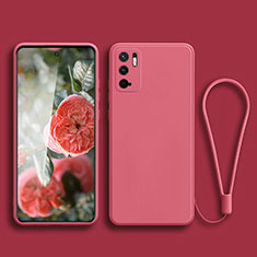 Custodia Silicone Ultra Sottile Morbida 360 Gradi Cover YK2 per Xiaomi Redmi Note 10 5G Rosa Caldo