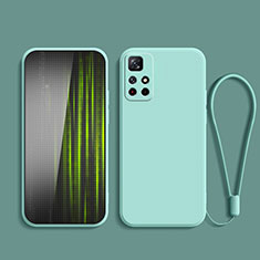 Custodia Silicone Ultra Sottile Morbida 360 Gradi Cover YK2 per Xiaomi Redmi Note 11S 5G Ciano