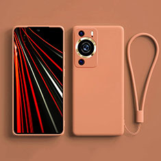 Custodia Silicone Ultra Sottile Morbida 360 Gradi Cover YK3 per Huawei P60 Pro Arancione