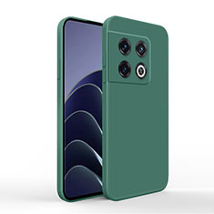 Custodia Silicone Ultra Sottile Morbida 360 Gradi Cover YK3 per OnePlus 10 Pro 5G Verde Notte