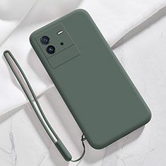 Custodia Silicone Ultra Sottile Morbida 360 Gradi Cover YK3 per Vivo iQOO Neo6 SE 5G Verde Notte