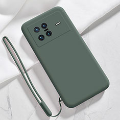 Custodia Silicone Ultra Sottile Morbida 360 Gradi Cover YK3 per Vivo X Note Verde Notte