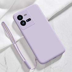 Custodia Silicone Ultra Sottile Morbida 360 Gradi Cover YK3 per Vivo X80 Lite 5G Lavanda