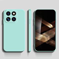 Custodia Silicone Ultra Sottile Morbida 360 Gradi Cover YK3 per Xiaomi Mi 14 5G Ciano