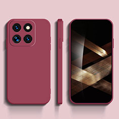 Custodia Silicone Ultra Sottile Morbida 360 Gradi Cover YK3 per Xiaomi Mi 14 Pro 5G Rosa Caldo