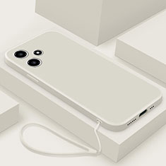 Custodia Silicone Ultra Sottile Morbida 360 Gradi Cover YK3 per Xiaomi Poco M6 Pro 5G Bianco