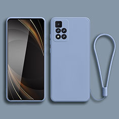 Custodia Silicone Ultra Sottile Morbida 360 Gradi Cover YK3 per Xiaomi Poco X4 NFC Grigio Lavanda