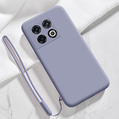Custodia Silicone Ultra Sottile Morbida 360 Gradi Cover YK4 per OnePlus 10 Pro 5G Grigio Lavanda