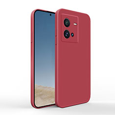 Custodia Silicone Ultra Sottile Morbida 360 Gradi Cover YK4 per Vivo X80 Lite 5G Rosso