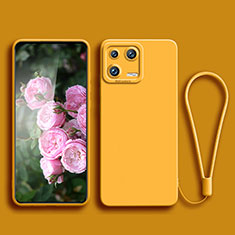 Custodia Silicone Ultra Sottile Morbida 360 Gradi Cover YK4 per Xiaomi Mi 13 5G Giallo