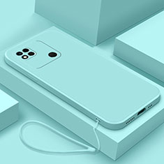 Custodia Silicone Ultra Sottile Morbida 360 Gradi Cover YK4 per Xiaomi Redmi 10A 4G Azzurro