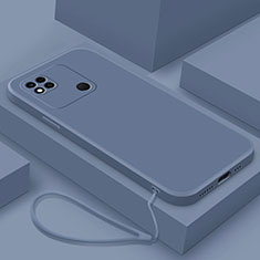 Custodia Silicone Ultra Sottile Morbida 360 Gradi Cover YK4 per Xiaomi Redmi 10A 4G Grigio Lavanda