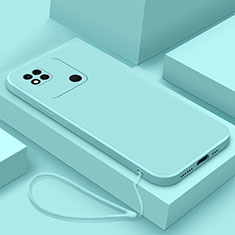 Custodia Silicone Ultra Sottile Morbida 360 Gradi Cover YK4 per Xiaomi Redmi 9C Azzurro