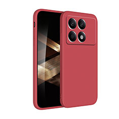 Custodia Silicone Ultra Sottile Morbida 360 Gradi Cover YK4 per Xiaomi Redmi K70 Pro 5G Rosso