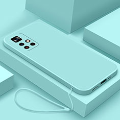 Custodia Silicone Ultra Sottile Morbida 360 Gradi Cover YK4 per Xiaomi Redmi Note 11S 5G Ciano