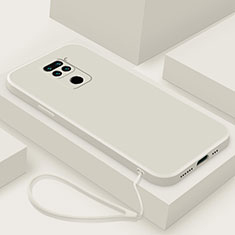 Custodia Silicone Ultra Sottile Morbida 360 Gradi Cover YK4 per Xiaomi Redmi Note 9 Bianco