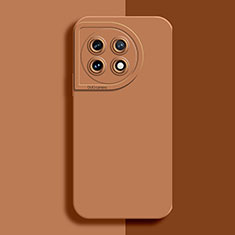 Custodia Silicone Ultra Sottile Morbida 360 Gradi Cover YK6 per OnePlus 11 5G Marrone
