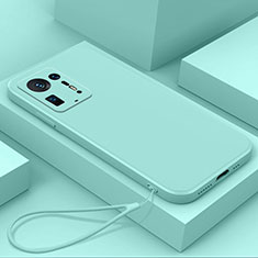 Custodia Silicone Ultra Sottile Morbida 360 Gradi Cover YK6 per Xiaomi Mi Mix 4 5G Ciano