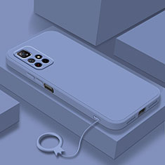 Custodia Silicone Ultra Sottile Morbida 360 Gradi Cover YK6 per Xiaomi Redmi Note 11S 5G Grigio Lavanda