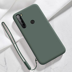 Custodia Silicone Ultra Sottile Morbida 360 Gradi Cover YK6 per Xiaomi Redmi Note 8 (2021) Verde Notte