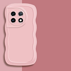 Custodia Silicone Ultra Sottile Morbida 360 Gradi Cover YK7 per OnePlus 11 5G Rosa