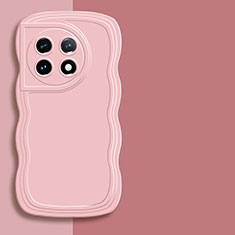 Custodia Silicone Ultra Sottile Morbida 360 Gradi Cover YK7 per OnePlus 11R 5G Rosa